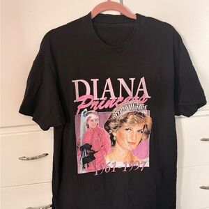 Black Princess Diana Graphic T-Shirt